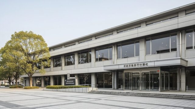 日本の市役所の外観