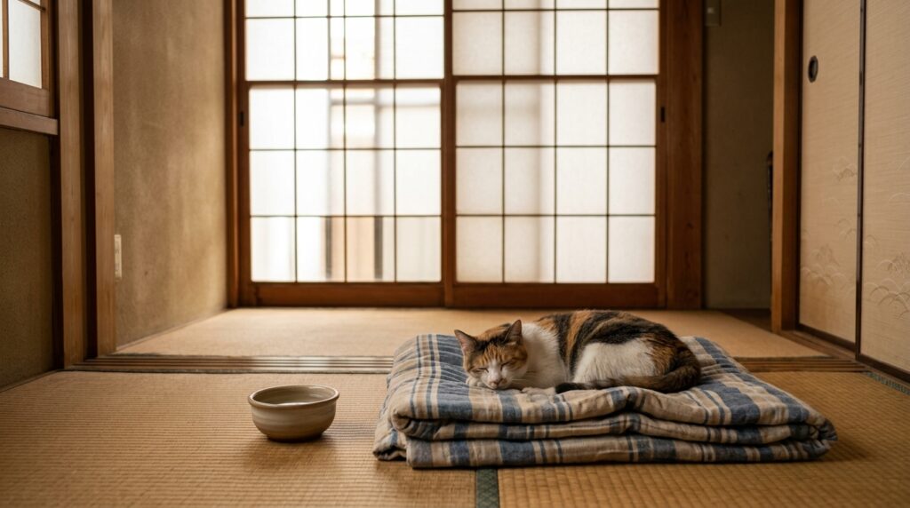 引越し当日に猫だけを入れておく静かな部屋