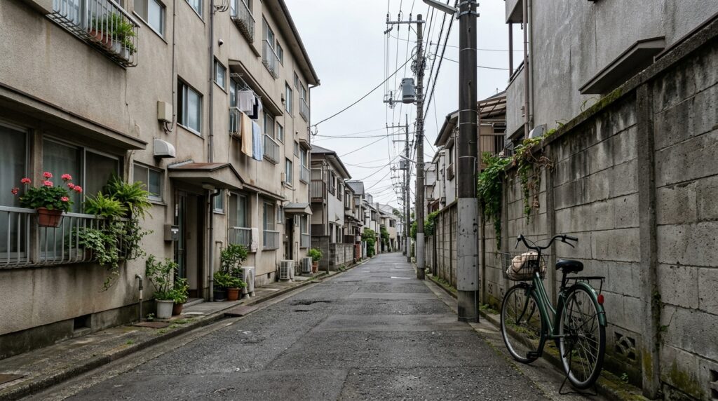 車を着けにくい狭い前面道路とエレベーターのない集合住宅