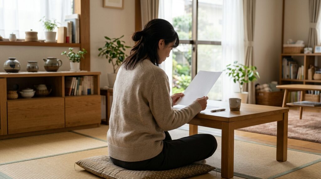 見積書を手に、どこを削れば安くなるか考える人